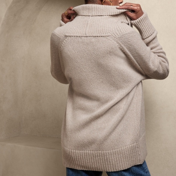 Banana Republic Maite Wool-Blend Cardigan, Dark Charcoal, Size S, NWT - Picture 8 of 8